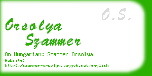 orsolya szammer business card